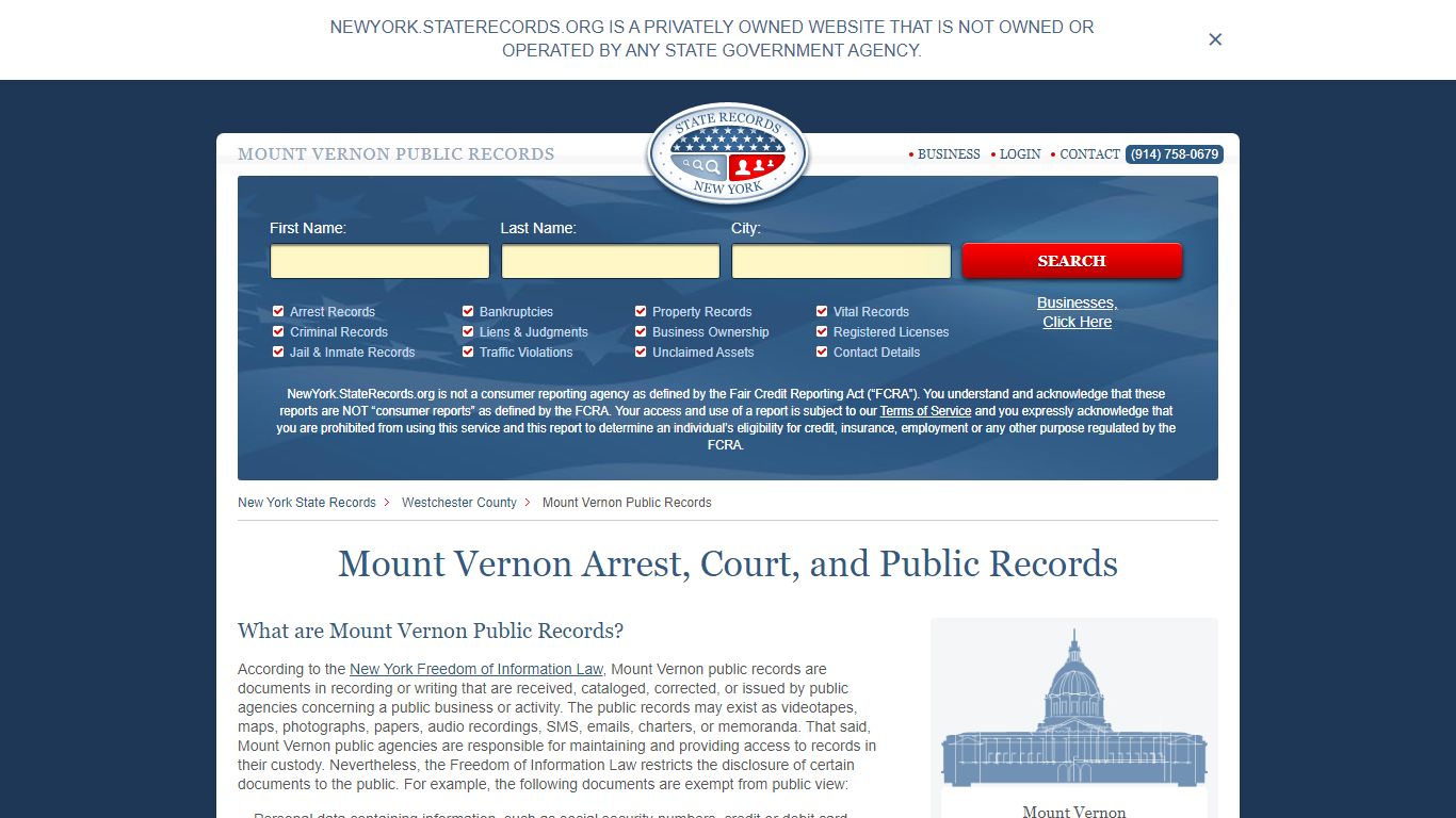 Mount Vernon Arrest, Court, and Public Records